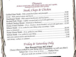 Goose Landing menu