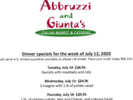 Abbruzzi Giunta's Italian Market menu