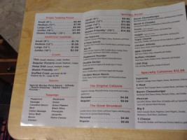 Simple Simon's Pizza menu