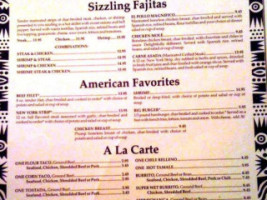 Ferdinand's Mexican menu