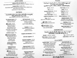 Casale's Halfway Club menu