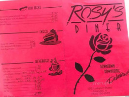 Rosy's Diner menu