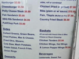 Moms Place menu