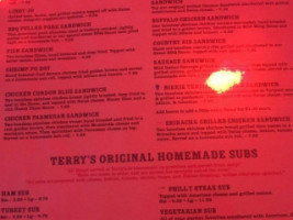 Terry's Place menu