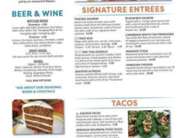 Blue Pacific Grill menu