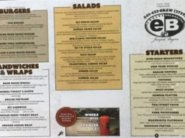 Embers Brew House menu