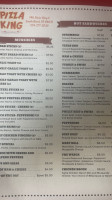 Pizza King menu