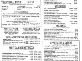 Spatola's Pizza menu