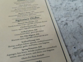 The Inn At Saratoga menu