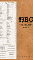 3brothers Grill Bar And Restaurant menu