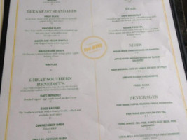 Great Southern Café menu