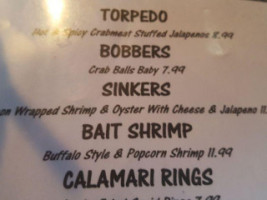 Topwater Grill menu