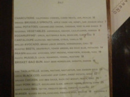 Barbareño menu