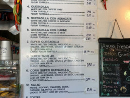 Taqueria El Lugar menu