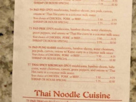 Chee Peng Chinese Thai menu