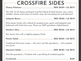 Crossfire Grill menu