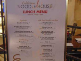 California Noodle House The California menu