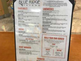 Blue Ridge Tavern And Trading Post menu