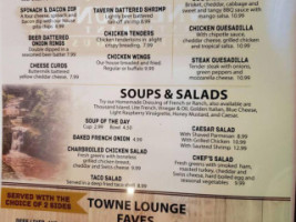 Quindt's Towne Lounge Restaurant Bar menu