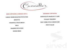 Carmello's Of Old Town Manassas menu