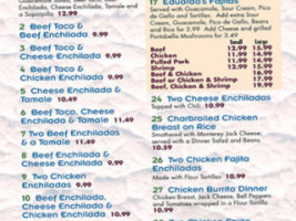 Eduardo's menu