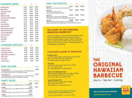 L&l Hawaiian Barbeque menu