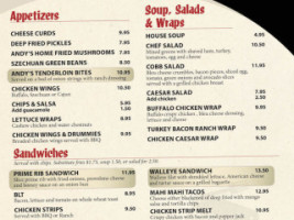 Andy's Grill menu