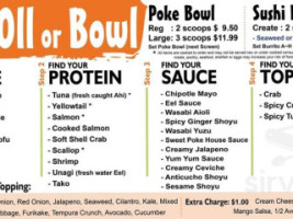 Sweet Poke menu