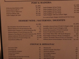 The Penthouse At Mastro's, Beverly Hills menu