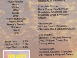 Bec's Drive-in menu