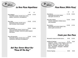 Bistro Pizza menu