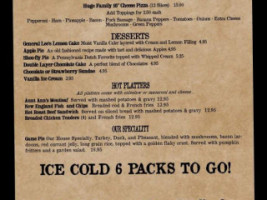 Farnsworth House Tavern menu