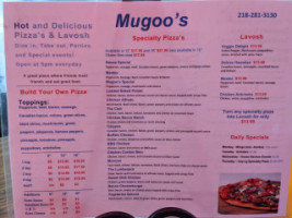 Mugoo's Pizza menu