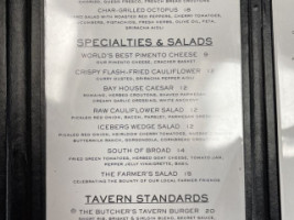 The Bay House menu