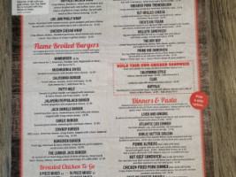 Lumber Jack's Saloon And Pizzeria menu