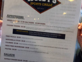 Woody's Sports Grille menu