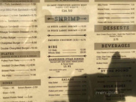 Sonny's Smokehouse menu