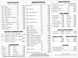 Tonys Crab Seafood menu