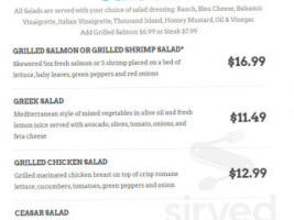 Beach House Grill menu