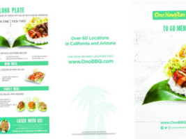 Ono Hawaiian Bbq menu