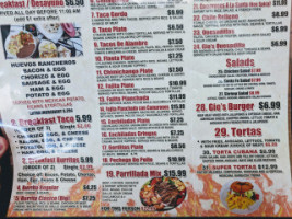 Gio's Taqueria menu