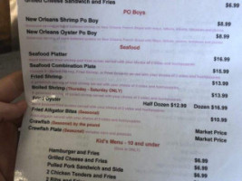 Cook's B Que menu