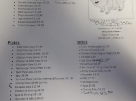 Roy's Country Corral menu