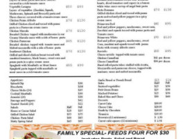 Marsala's Italian Grill menu