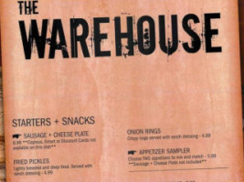 The Warehouse Fish And Steak House menu