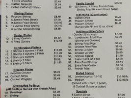 Golden Pier Seafood menu