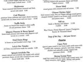 The Rainey menu