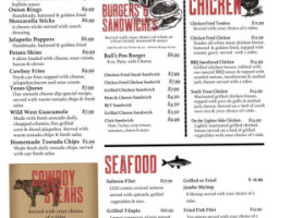 The Bull's Pen Cafe menu