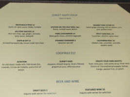 Wai'olu Ocean Cuisine menu