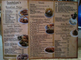 Guadalupe's Mexican Grill menu